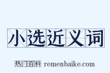 小选近义词是什么意思的图片